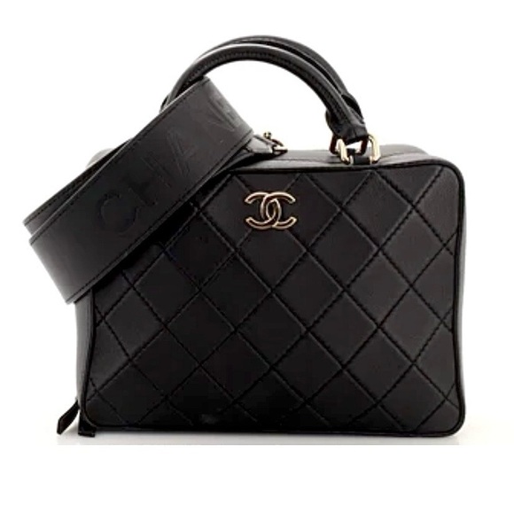 ❌SOLD ❌Chanel Black Leather Box double Zippy Bag - Picture 15 of 15